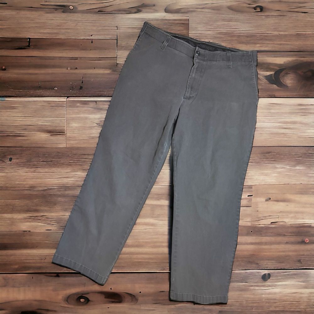 WRANGLER Comfort Pants Gray Relaxed Fit 36 x 30